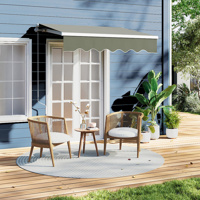Garden Sanctuary Outdoor Retractable Patio Awning for Window and Door