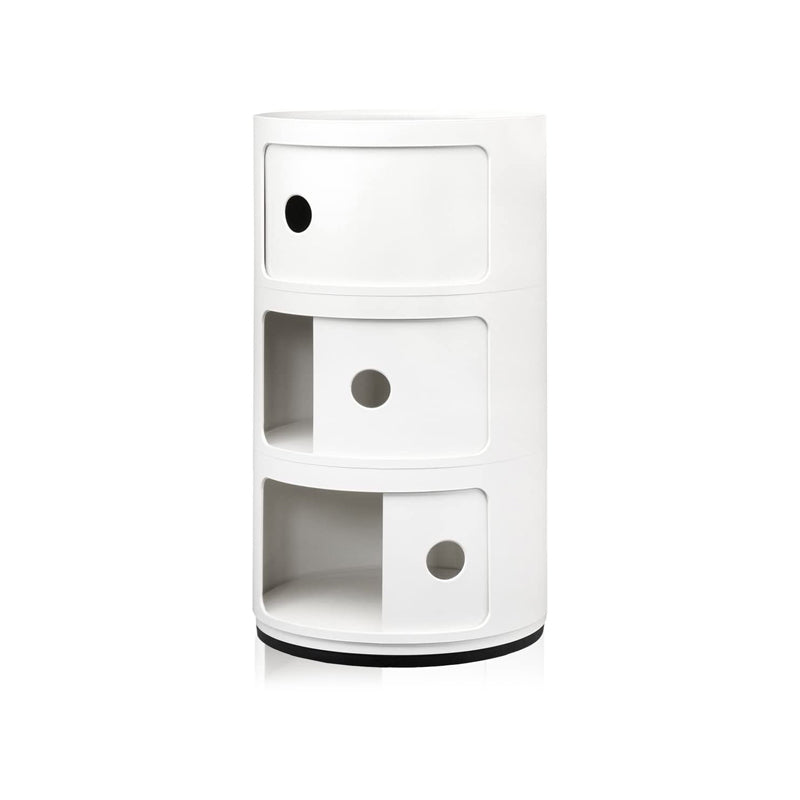 Livingandhome Cylindrical Plastic Storage Drawer Unit
