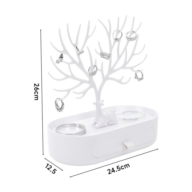 Sheonly Plastic Antlers Tree Jewelry Organizer Stand