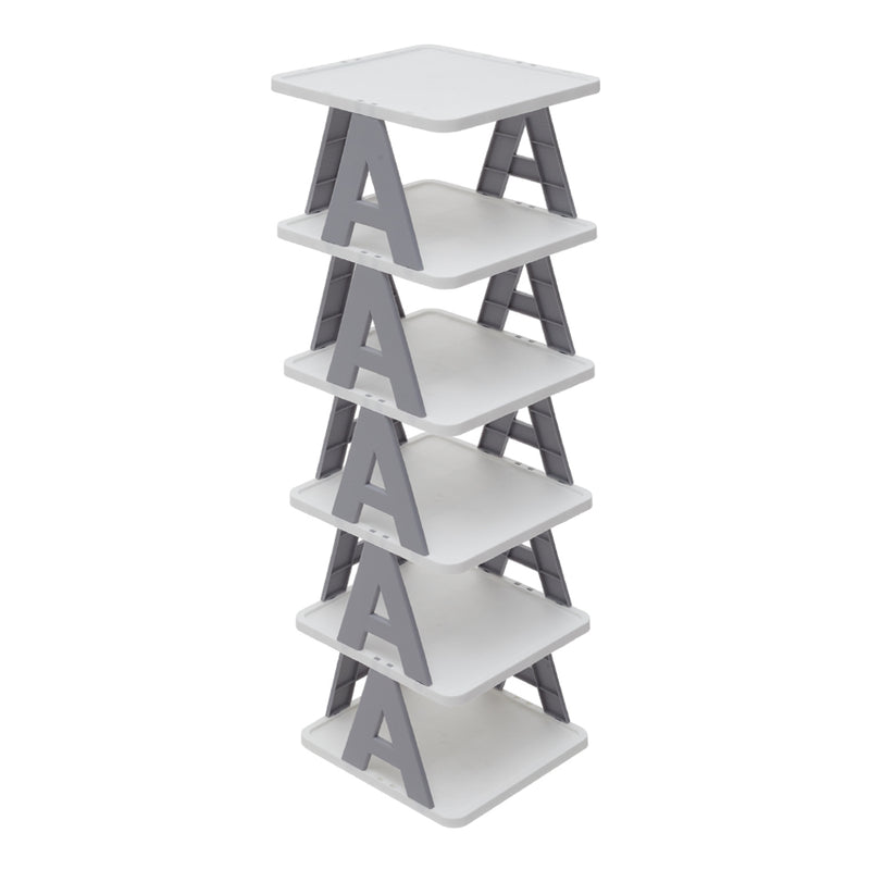 Lifeideas 6-Tier Folding Plastic Shoe Rack