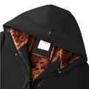Mid-Length Hooded Coat With Drawstring Waist