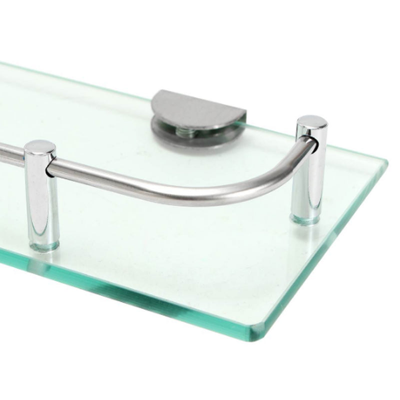 Lifeideas 6mm Thick Tempered Glass Wall-Mounted Bathroom Shelf