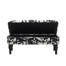 Livingandhome Cow Print Velvet Upholstered Storage Bench