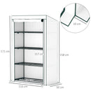 Outsunny 4 Tier Lean-to Mini Greenhouse With Reinforced PE Cover