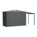 Breeins Outdoor Metal Firewood Storage Shed