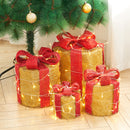 Lifeideas 4-Piece Christmas Gift Box Decorations with LED Lights