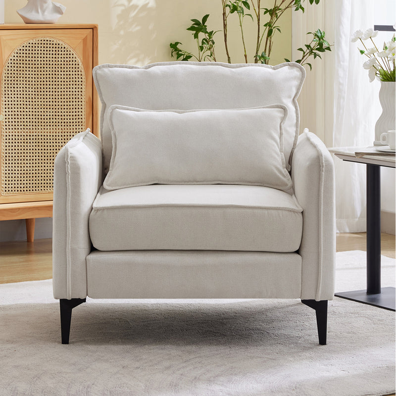 Livingandhome Comfortable Linen Sofa Armchair