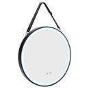 Round Metal LED Mirror With Hanging Strap