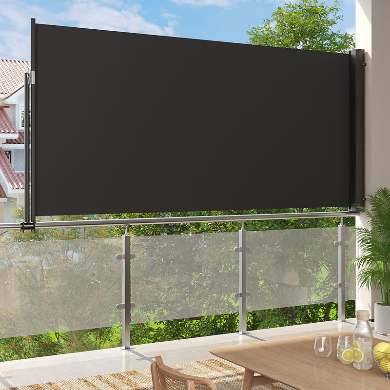 Breeins 300cm Outdoor Patio Retractable Side Awning Balcony Sunshade Blind