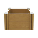 Breeins Plastic Wood-Grain Raised Garden Bed Planter