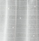 Lima Silver Metallic Lurex Stripe Voile Panels - Pair