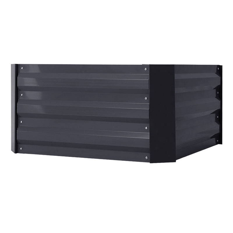 Garden Sanctuary Galvanized Steel Square Raised Garden Bed Planter Box