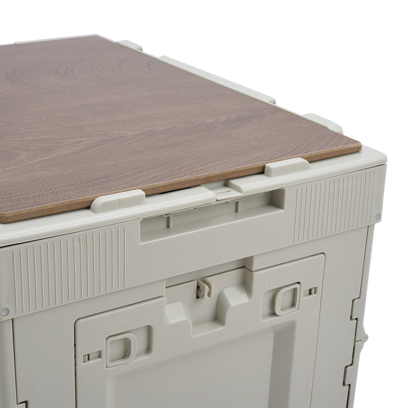 Livingandhome 60L Collapsible 3-Door Storage Box Outdoor Camping Table