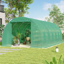 Breeins Green Outdoor Walk-in Tunnel Greenhouse with Steel Frame