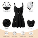Wrap-Front V-Neck Tummy Control One-Piece Swimsuit