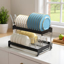 Lifeideas 2-Tier Carbon Steel Dish Drainer