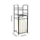 Lifeideas 3-Tier Tilt Out Laundry Hamper Shelf Bathroom Storage Organizer Rack