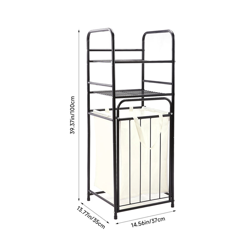 Lifeideas 3-Tier Tilt Out Laundry Hamper Shelf Bathroom Storage Organizer Rack