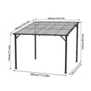 Wall-Mounted Lean to Patio Canopy L or XL