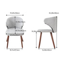 Livingandhome Set of 2 Upholstered Dining Chairs