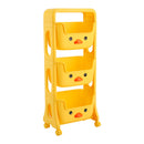 Lifeideas Mobile 3-Tier Kids Toy Storage Rack Shelf