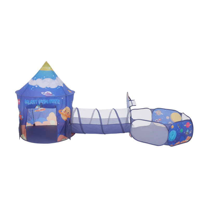 Kidkid 3 in 1 Aerospace Theme Play Tent with Play Tunnel, Ball Pit