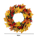 Livingandhome Artificial Maple Leaf Wreath Outdoor Decoration for Christmas