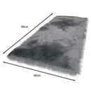 Lifeideas Retangular Super Soft Shaggy Area Rug Grey