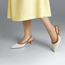 Slingback Pointed Closed Toe Heels Pumps Sandals