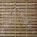 1.2m X 1.2m Light Up Star Pin Wire Christmas Curtain Lights With 303 White LEDs