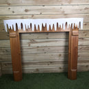 Premier White Felt 18cm x 240cm Decorative Glitter Christmas Icicle Fringe Wall Fireplace Decoration