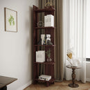 Livingandhome Modern 5-Tier Corner Bookshelf Shelf Unit