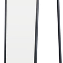 Livingandhome Metal Floor Mirror with Coat Rack Black