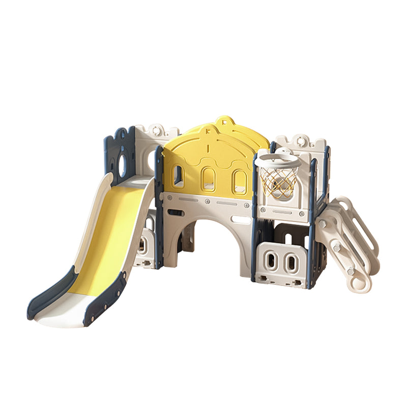 Kidkid Toddler Indoor Playground with Slide and Hoop