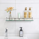 Lifeideas 6mm Thick Tempered Glass Wall-Mounted Bathroom Shelf