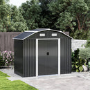 Breeins Large 7.5 x 4 ft Galvanized Steel Acrylic Storage Shed