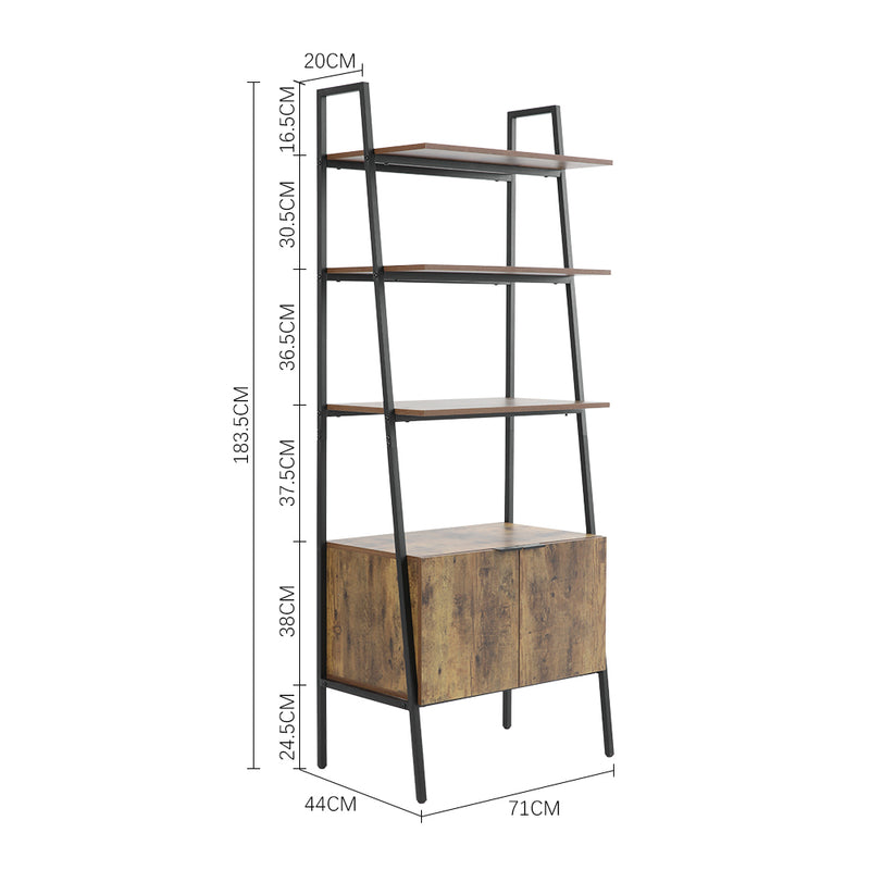 Livingandhome Industrial Style Wooden Bookshelf