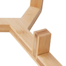 Livingandhome Bamboo Double Ceramic Bowls Pet Feeder