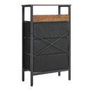 Livingandhome Rattan Storage Cabinet with Three Drawers