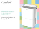 COMFEE 12L/DAY Dehumidifier For Home With 2.5L Water Tank