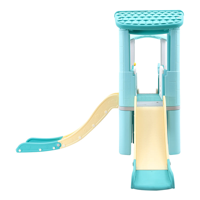 Kidkid Kids Slide and Climber Playset with Balls and Ring Toss