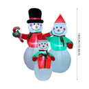 Lifeideas 6ft Christmas Inflatable Snowman Family Decoration with LED Lights