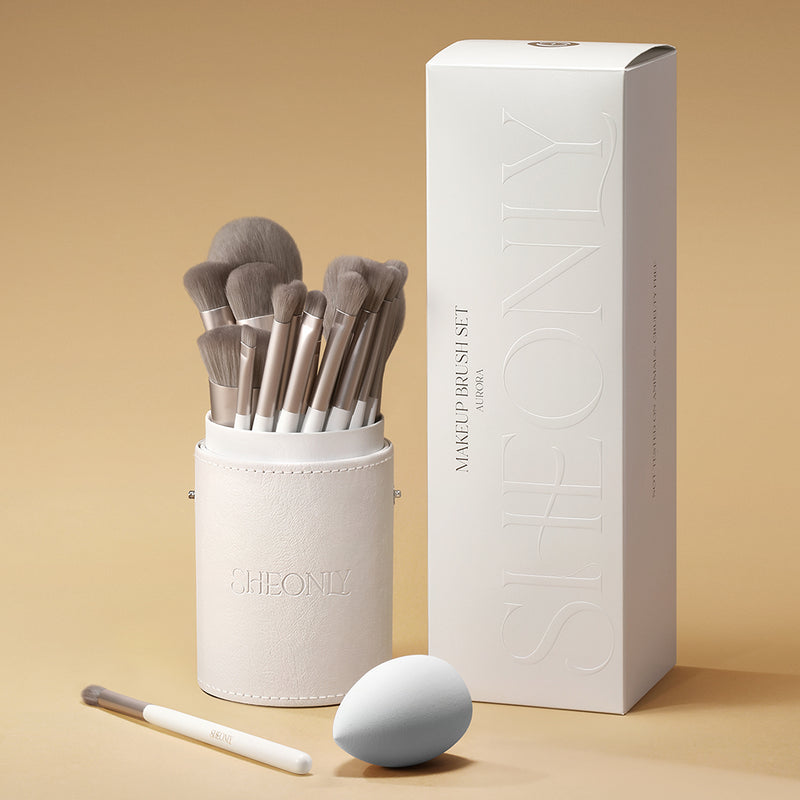 Livingandhome Professional Makeup Brush Set 18 Pcs For Foundation Powder Concealers Eye Shadows Blush