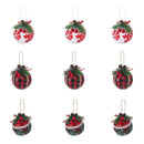 Livingandhome Set Of 9 Christmas Ball Ornaments Hanging Decorations