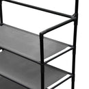 Livingandhome Entryway 4 Tier Shoe Rack with Coat Hanger