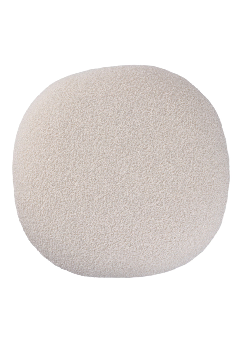 Livingandhome Modern Teddy Bear Fur Upholstered Ottoman
