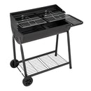 Outdoor Garden Charcoal Grill with Wheels