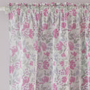 Mia Pink Floral Print Sheer Voile Panels - Pair