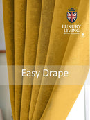 Chenille Blackout Ring Top Curtains Ochre