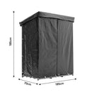 Breeins Metal Tube Firewood Rack With Roof